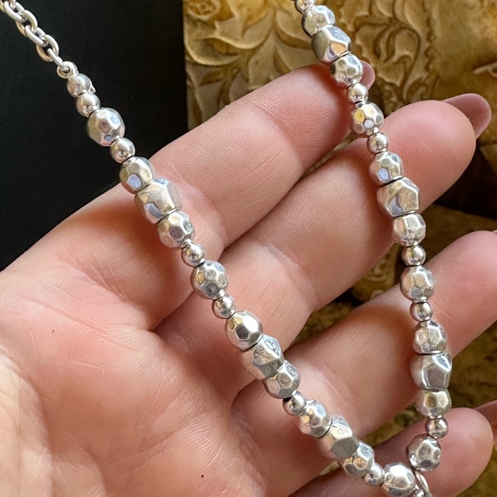 Forever21 Silver Beaded Charm Necklace - Picture 5 of 10